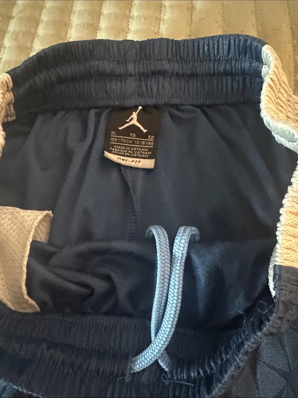 Nike Navy and White Boys Basketball Shorts